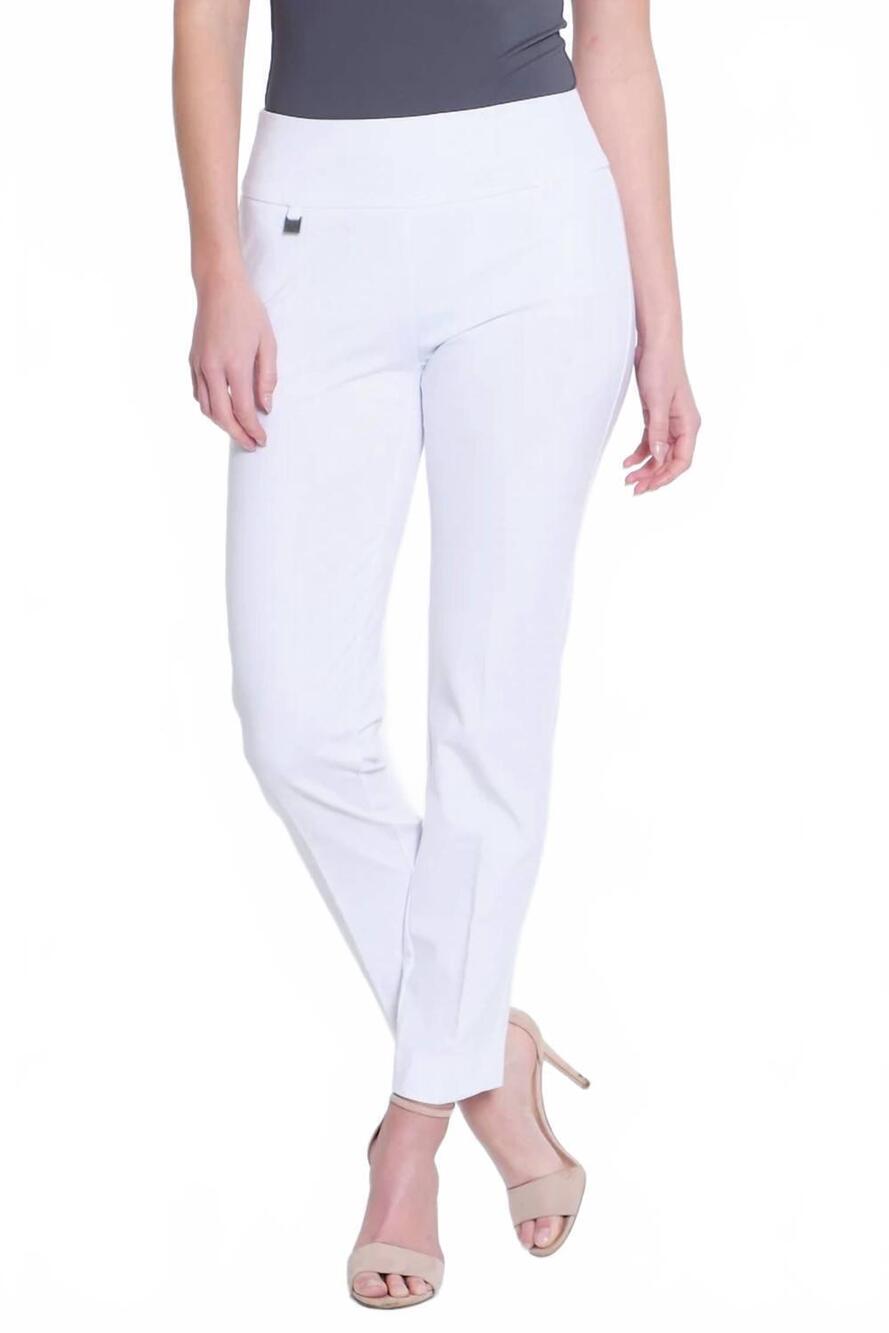 NEW MULTIPLES pull on ease-y-fit pant in white